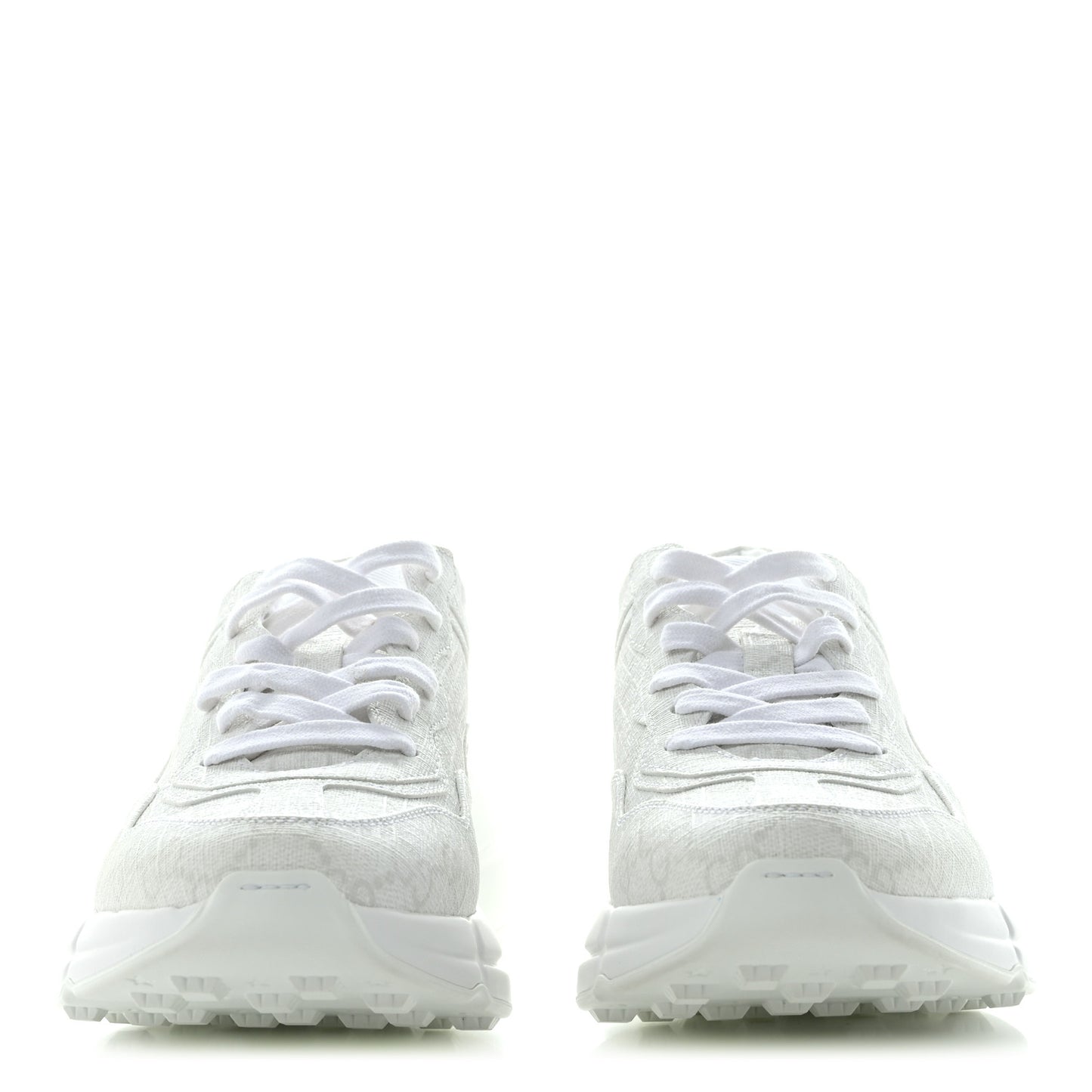 GG Supreme Monogram Womens Rhyton Sneakers 36 White
