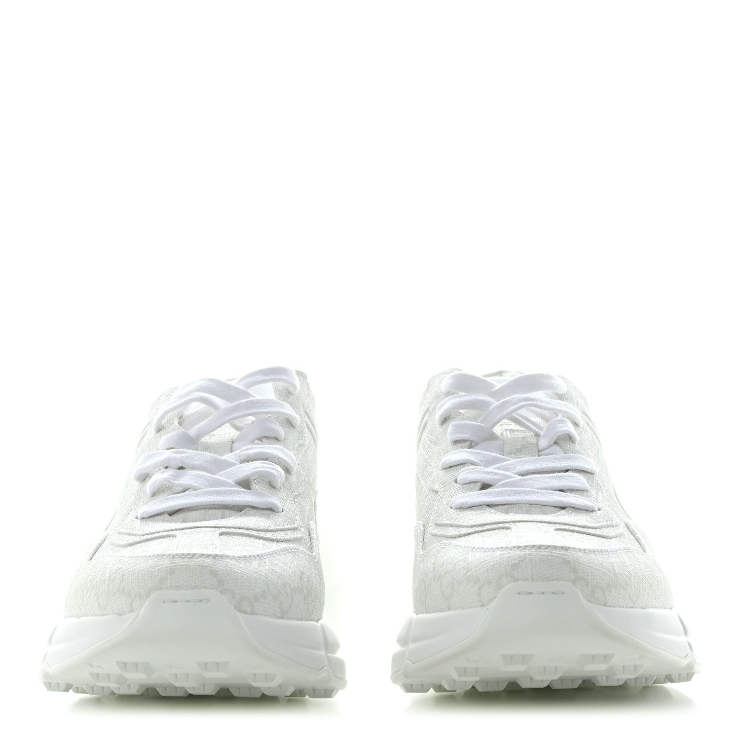 Gucci GG Supreme Monogram Womens Rhyton Sneakers 36 White 2 of 9