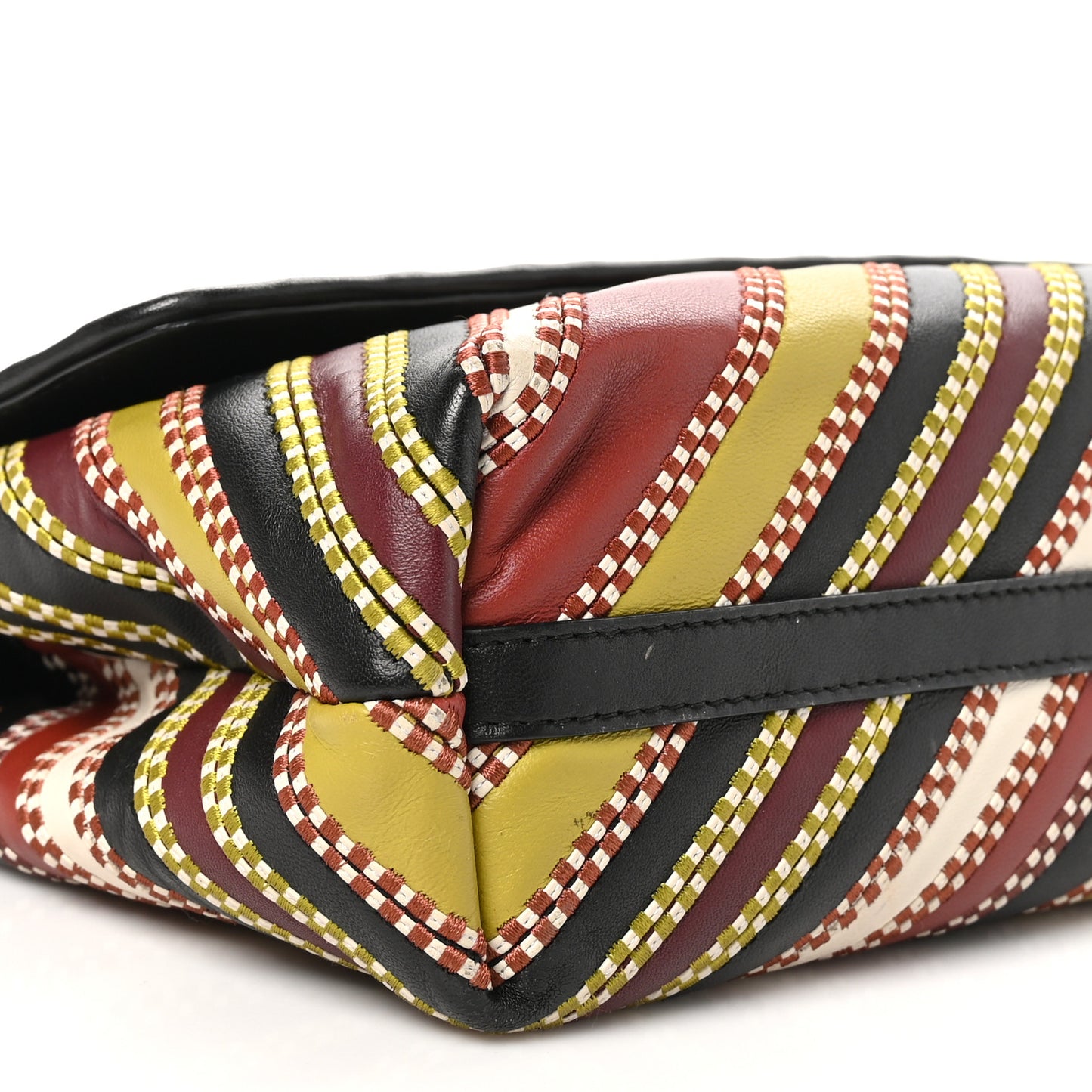 Nappa Intrecciato Embroidered Olimpia Red Green Multicolor