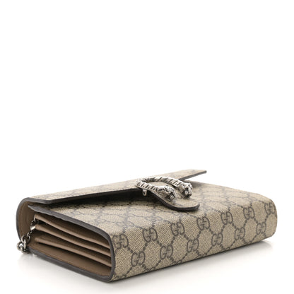Gucci GG Supreme Monogram Mini Dionysus Chain Wallet Beige Taupe 4 of 11