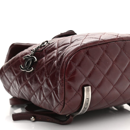 Chanel Glazed Calfskin Quilted Small Salzburg Backpack Burgundy 9 of 11