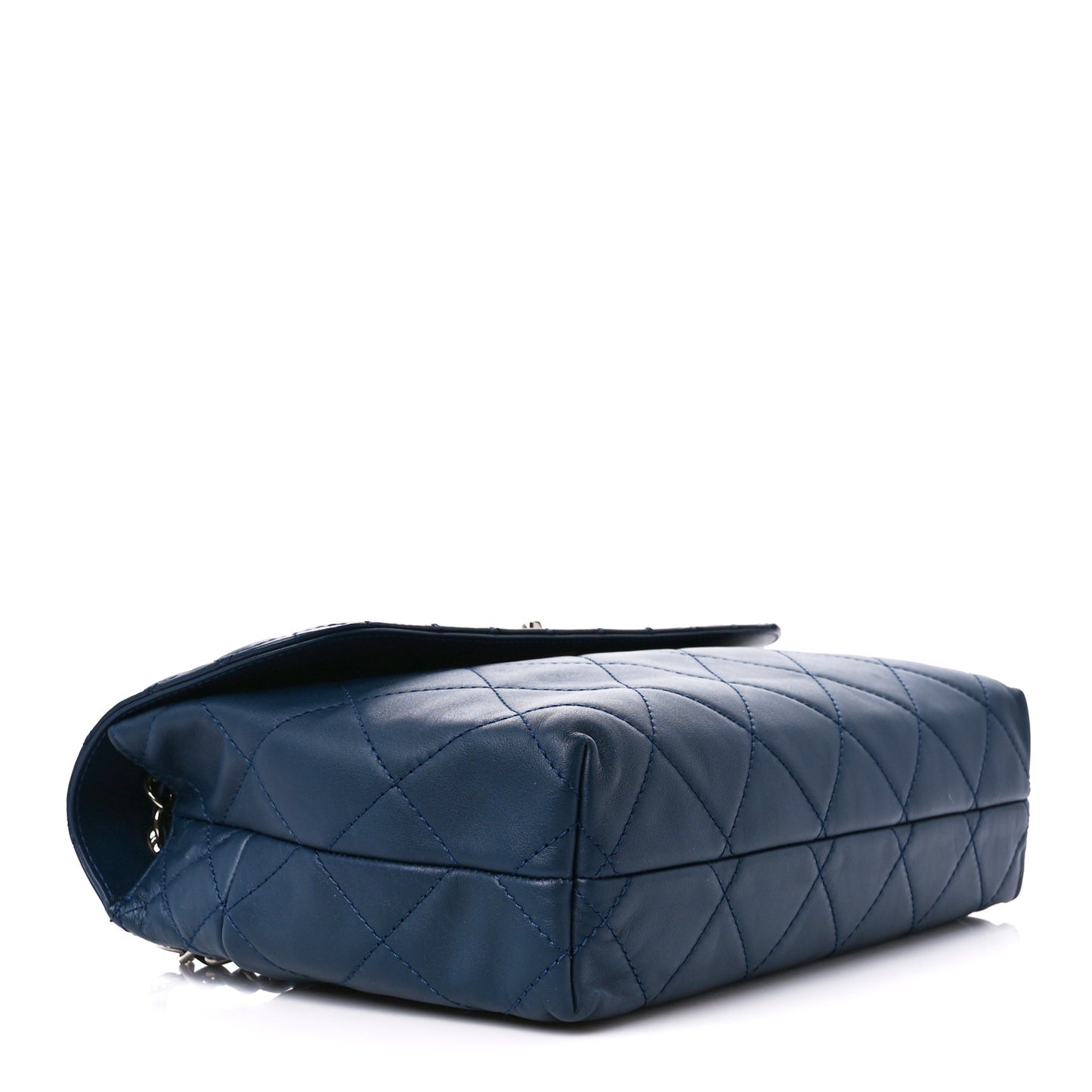 Calfskin Quilted In the Business Flap Dark Navy Blue