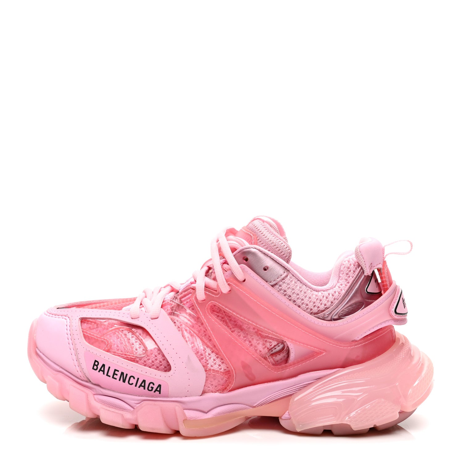 Balenciaga Fabric Mesh Clear Sole Womens Triple S Sneakers 36 Pink 1 of 9