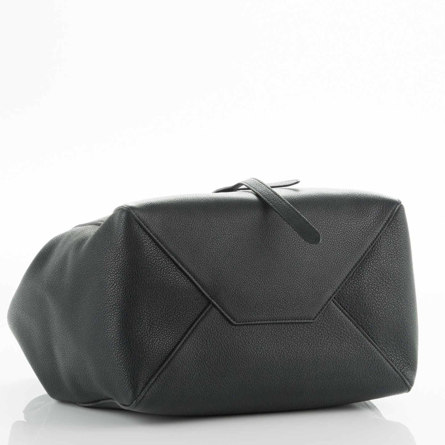 Soft Grained Calfskin Small Belt Cabas Phantom Black