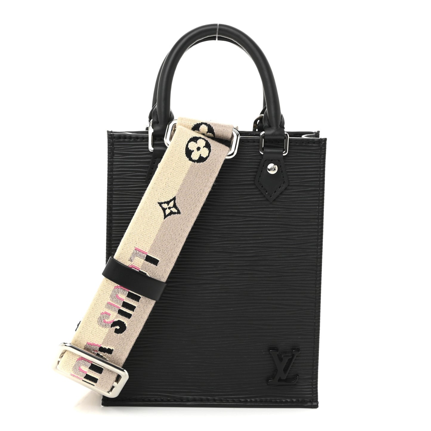 Epi Jacquard Petit Sac Plat Black