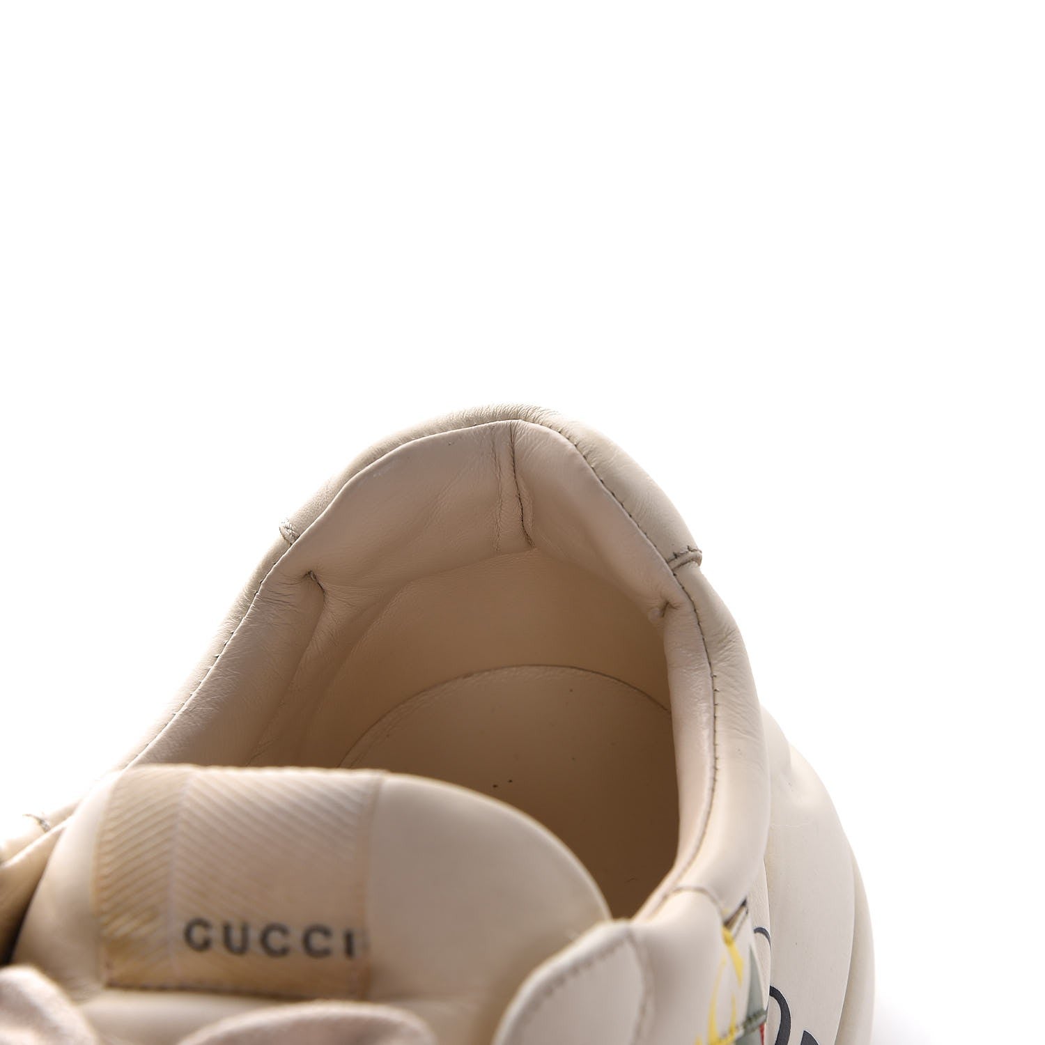 Gucci Calfskin Interlocking G Logo Mens Rhyton Sneakers 8 Ivory 8 of 10