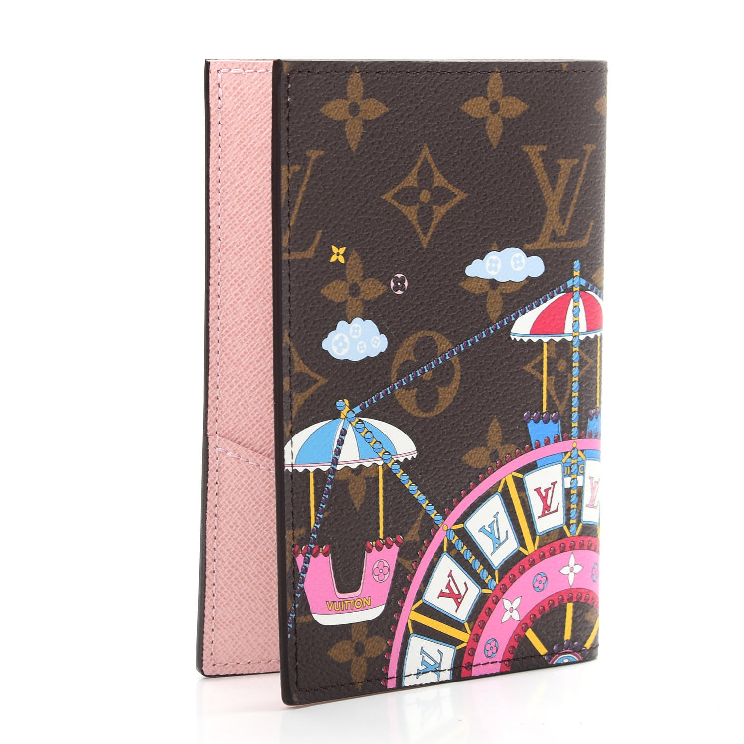 Louis Vuitton Monogram 2020 Christmas Animation Big Wheel Passport Cover Rose Ballerine 2 of 7