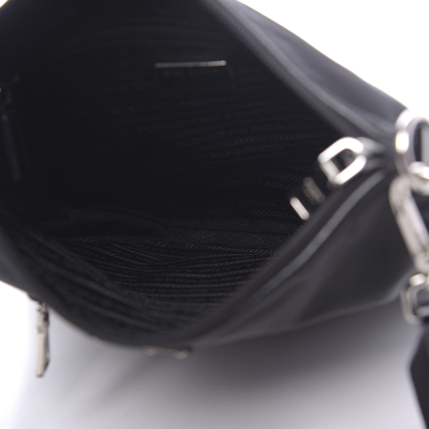 Nylon Vela Flat Messenger Bag Black