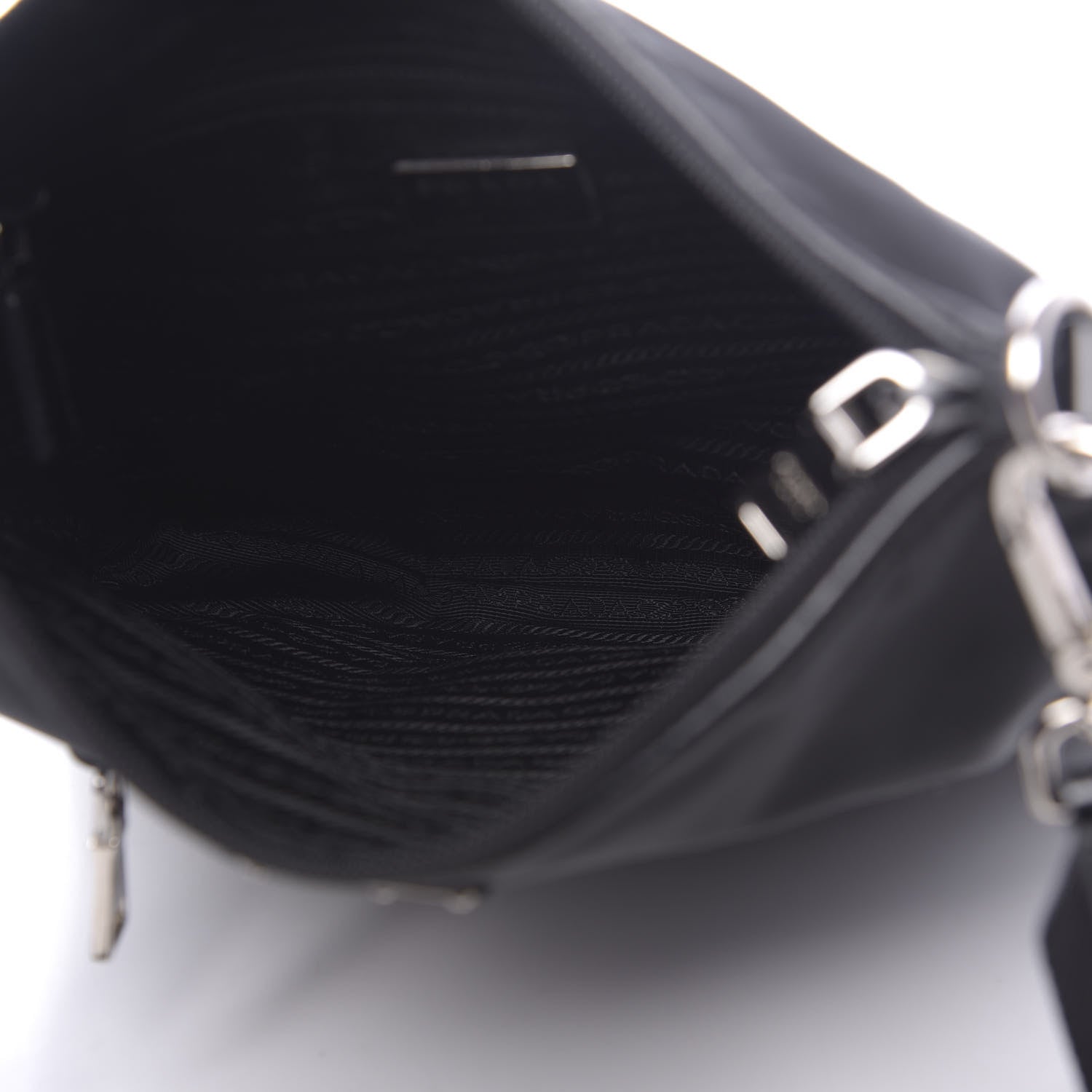 Prada Nylon Vela Flat Messenger Bag Black 4 of 8