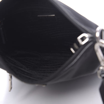 Prada Nylon Vela Flat Messenger Bag Black 4 of 8
