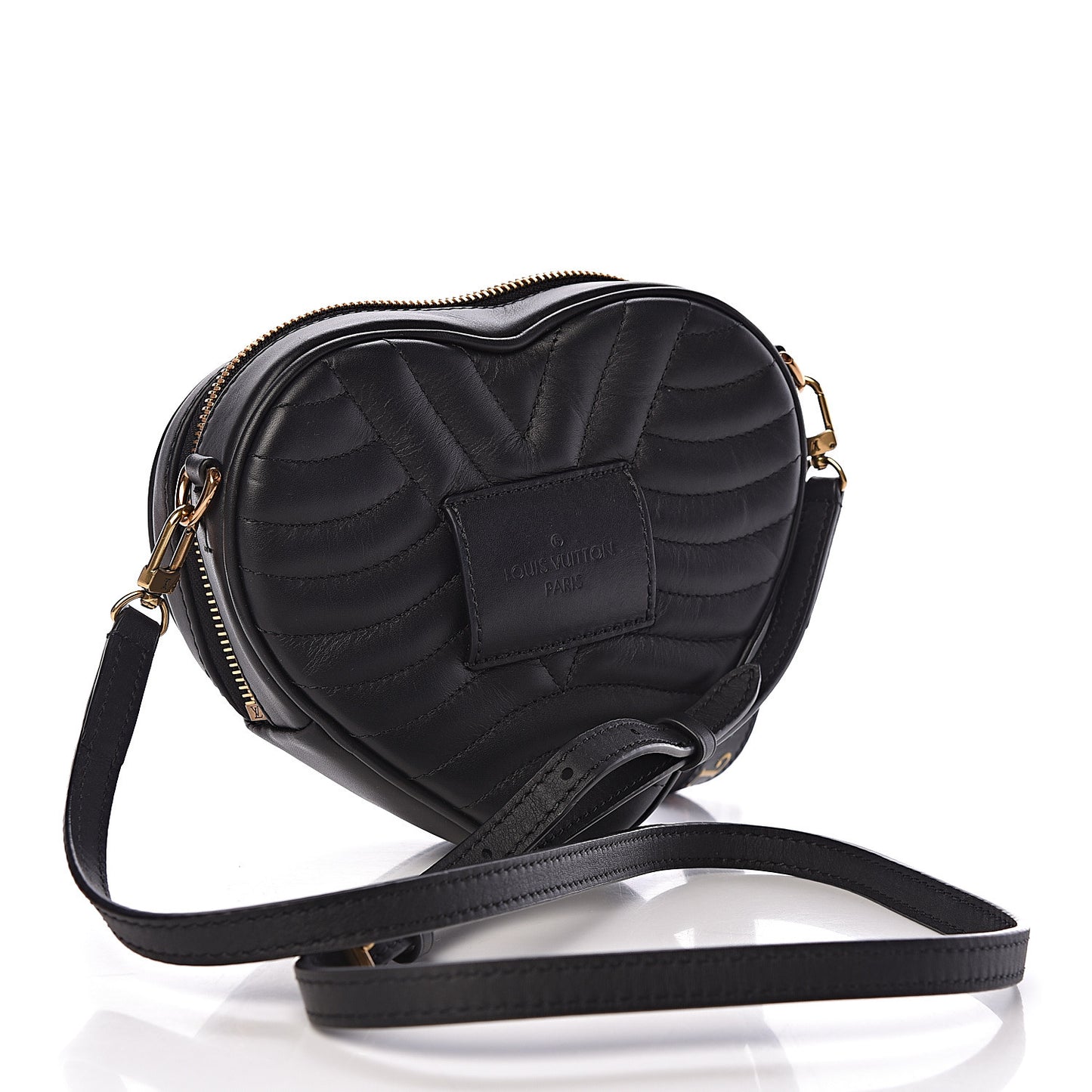 Calfskin New Wave Heart Bag Black