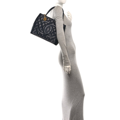 Chanel Caviar Quilted Medallion Tote Navy 2 of 11