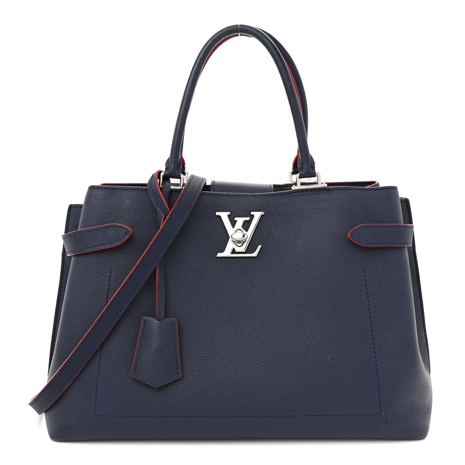 Louis Vuitton Calfskin Lockme Day Marine Rouge 1 of 22