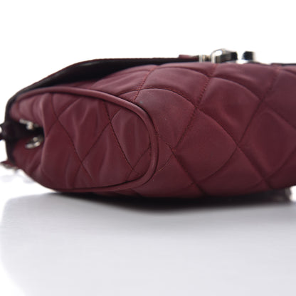 Prada Nylon Tessuto Impuntu Quilted Flap Granato 12 of 18