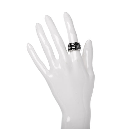 Chanel 18K White Gold Ceramic Large Ultra Ring 49 5 Black 2 of 6