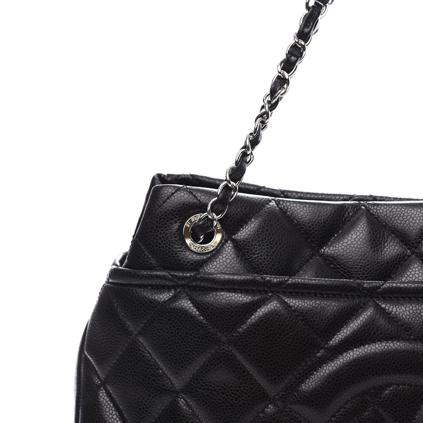 Caviar Quilted Timeless CC Soft Tote Black