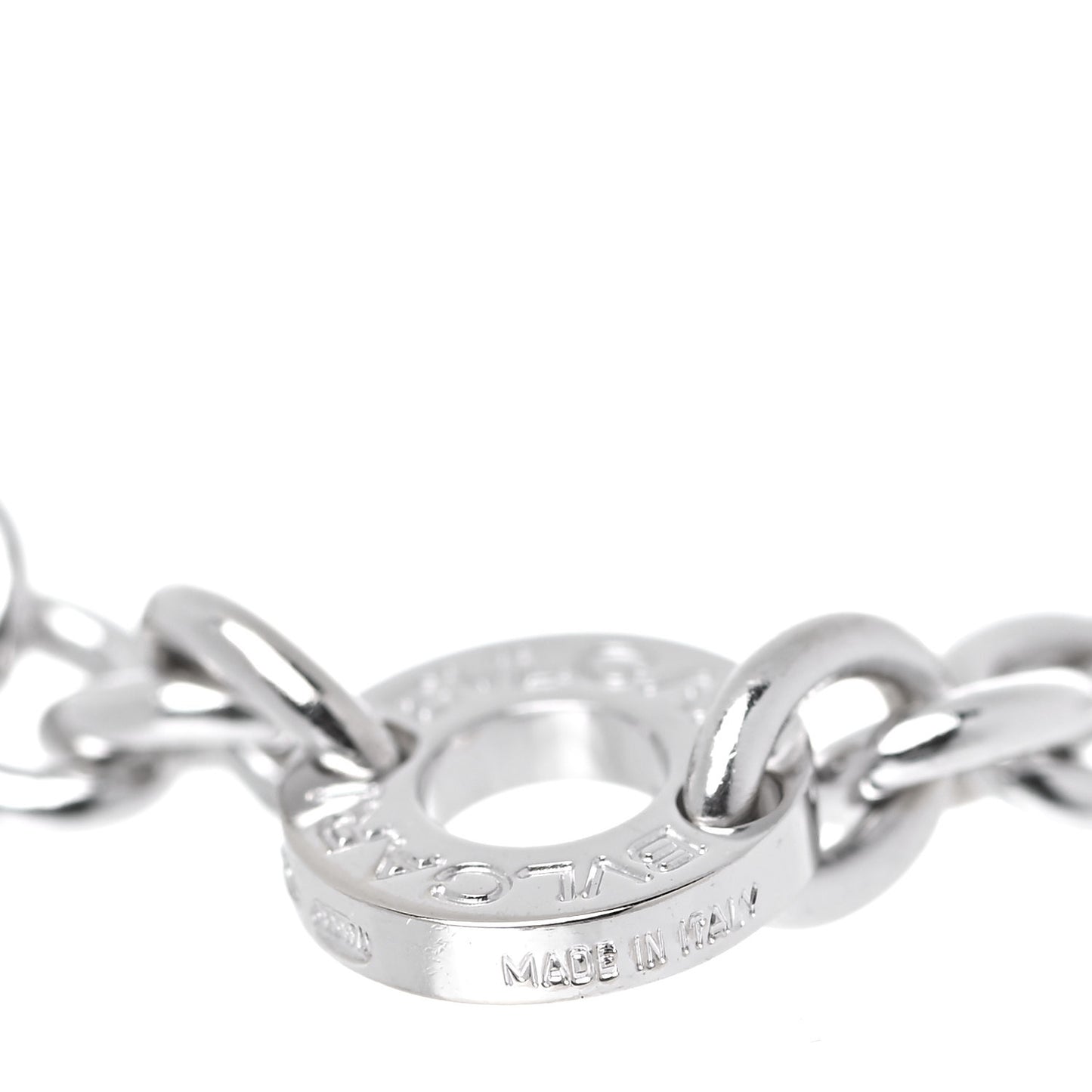 18K White Gold Diamond Disc Charm Bracelet