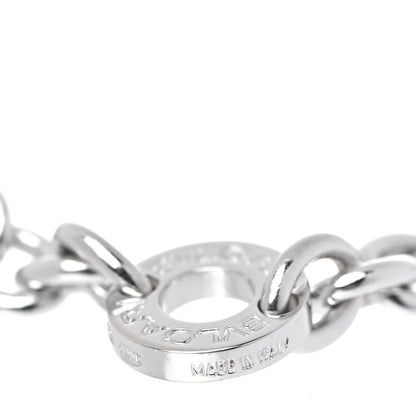 Bulgari 18K White Gold Diamond Disc Charm Bracelet 6 of 7