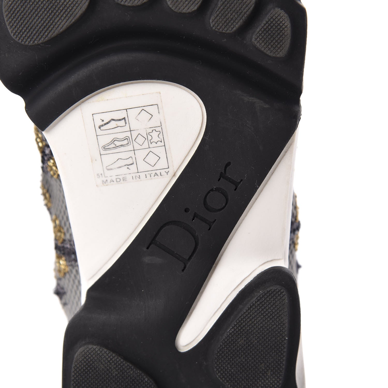 Christian Dior Technical Canvas Embellished Dior Fusion Sneakers 39 Grey 8 of 11