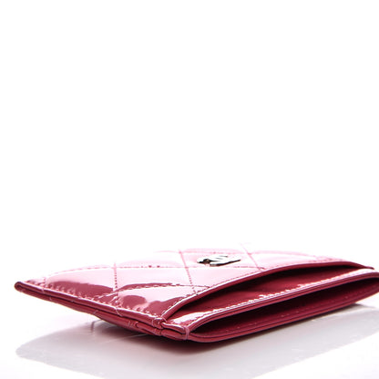Chanel Patent Quilted Card Holder Fuchsia 11 of 14