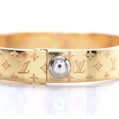 Louis Vuitton Brass Monogram Nanogram Cuff S Gold 7 of 7