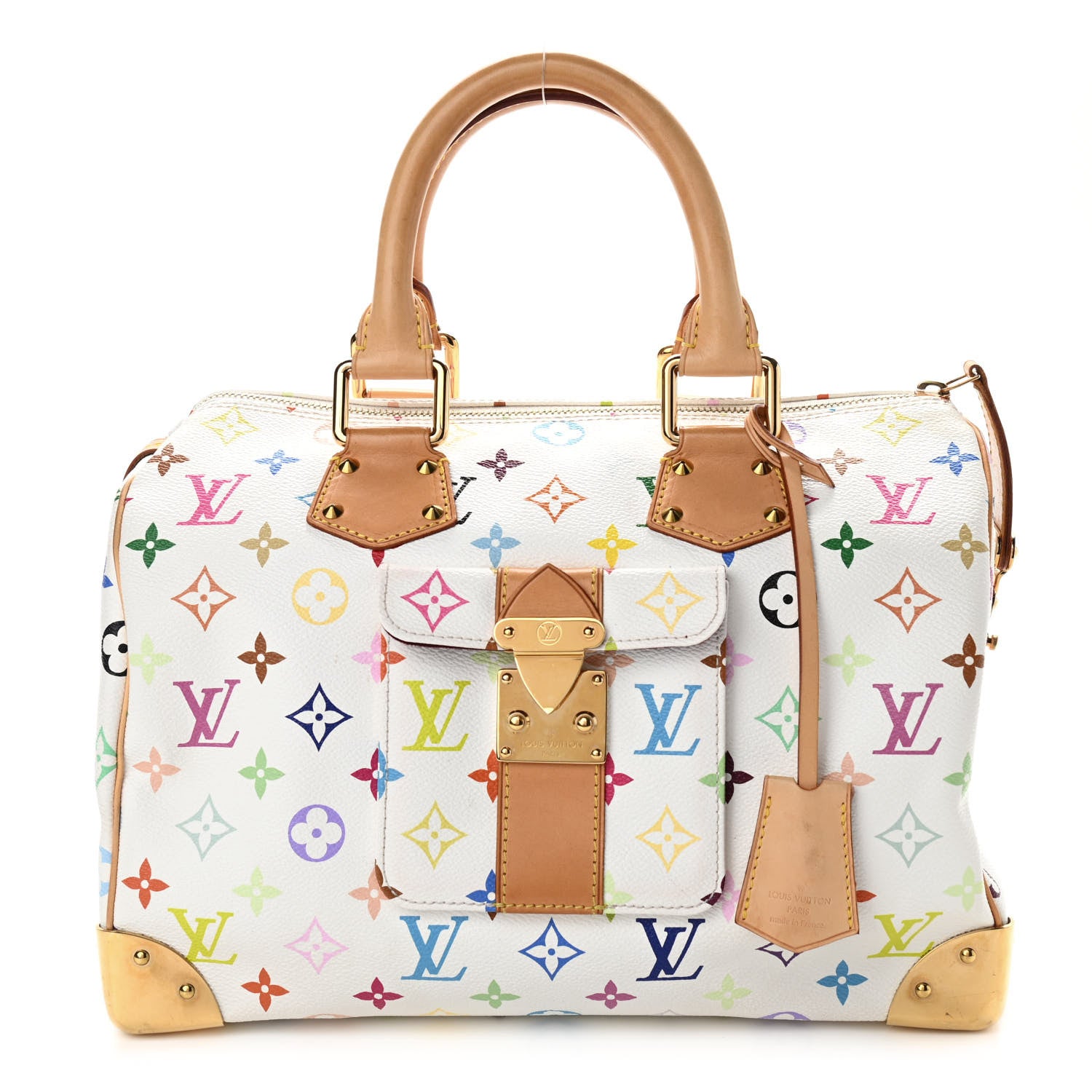 Louis Vuitton Monogram Multicolor Speedy 30 White 994795 – FASHIONPHILE
