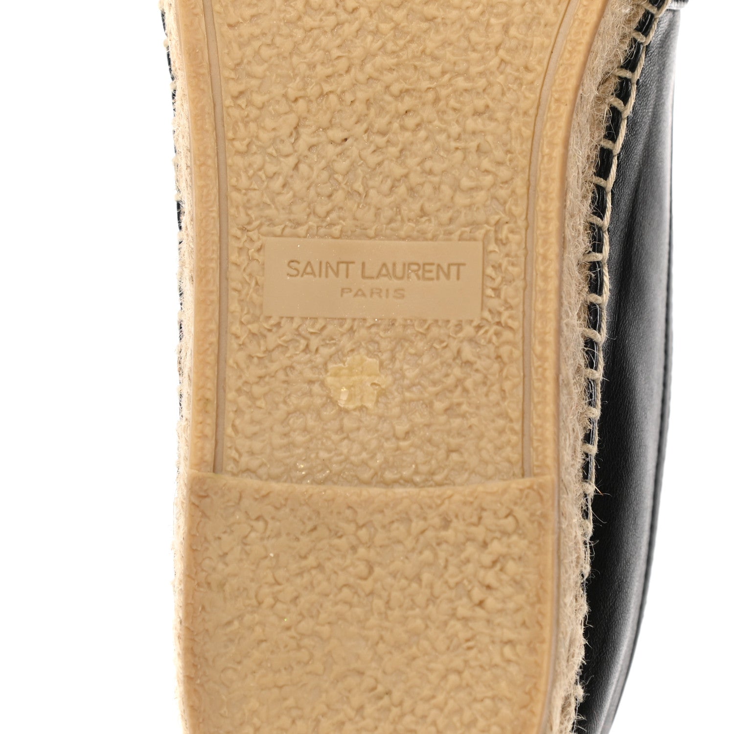 Saint Laurent Lambskin Monogram Espadrilles 38.5 Black 6 of 8