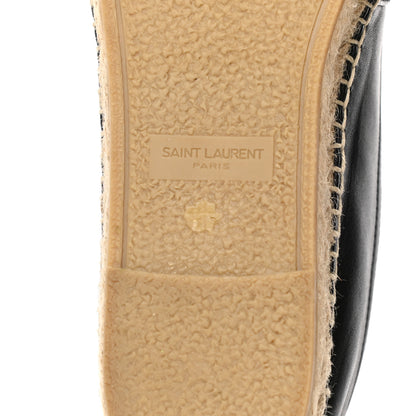 Saint Laurent Lambskin Monogram Espadrilles 38.5 Black 6 of 8