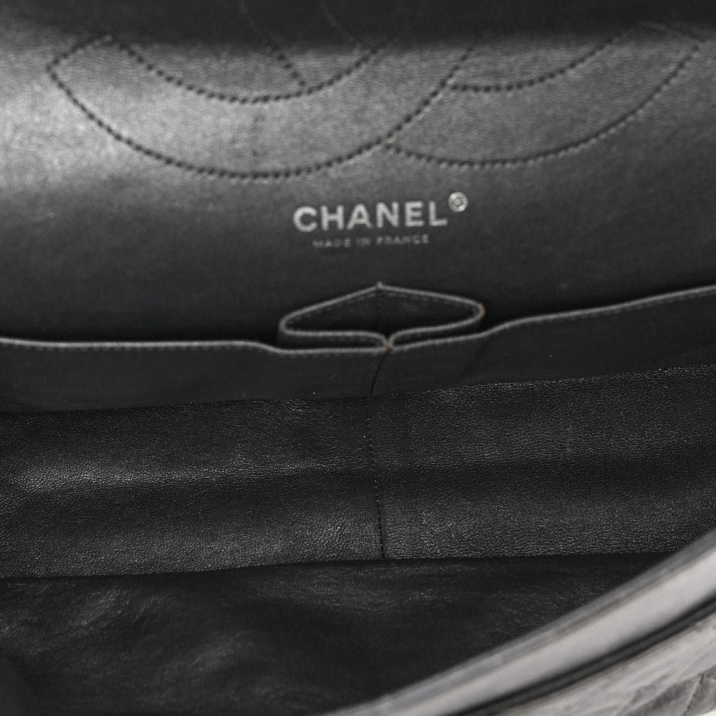 Metallic Aged Calfskin Quilted 2.55 Reissue 227 Flap Dark Silver