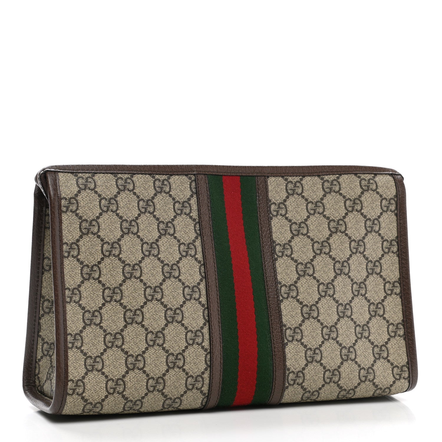 Gucci GG Supreme Monogram Web Toiletry Case Brown 3 of 8