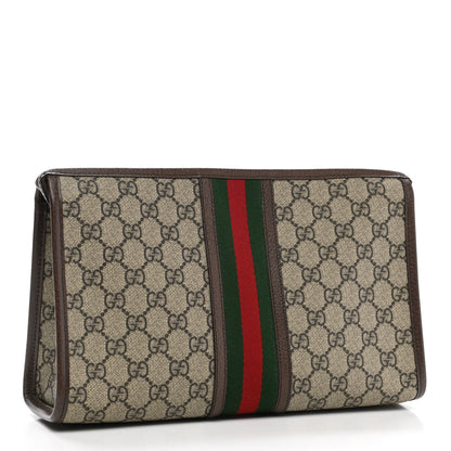 Gucci GG Supreme Monogram Web Toiletry Case Brown 3 of 8