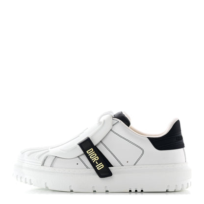 Christian Dior Calfskin Bi-Color Dior-ID Platform Sneakers 40 White Deep Blue 1 of 18