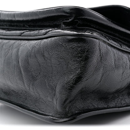 Saint Laurent Crinkled Calfskin Matelasse Monogram Medium Niki Chain Satchel Black 19 of 19