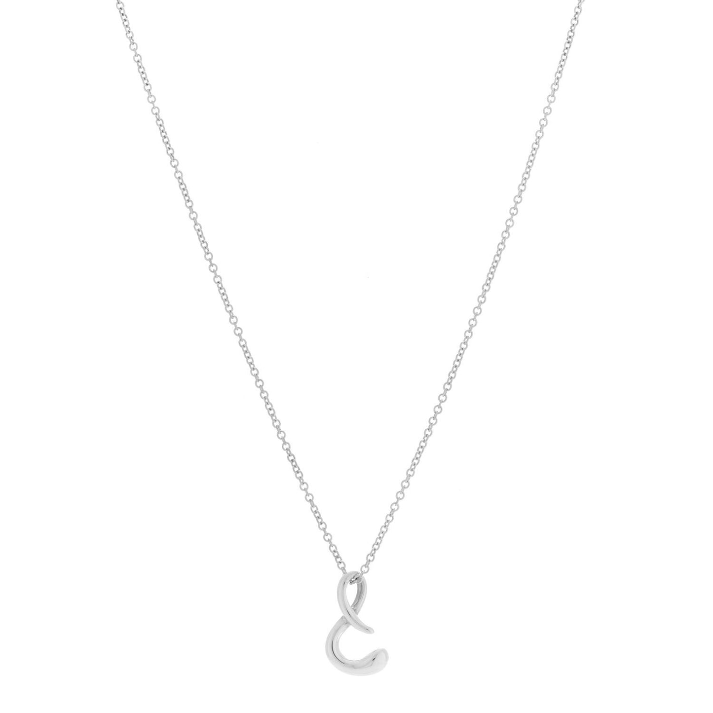 Sterling Silver Elsa Peretti Letter S Pendant Necklace