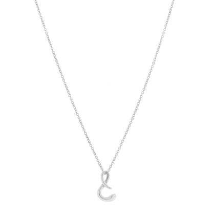 Tiffany Sterling Silver Elsa Peretti Letter S Pendant Necklace 1 of 5