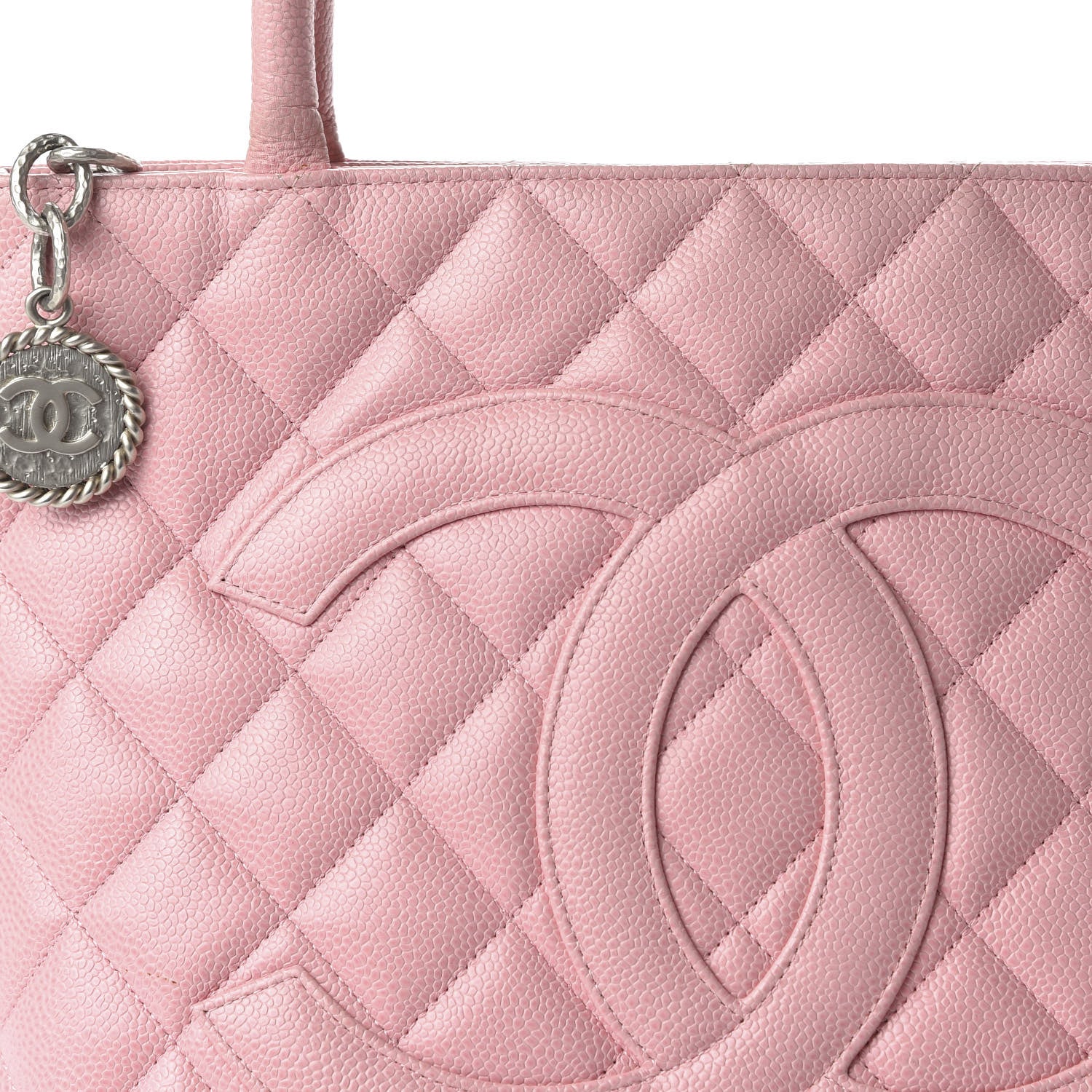Chanel Caviar Quilted Medallion Tote Light Pink 10 of 15