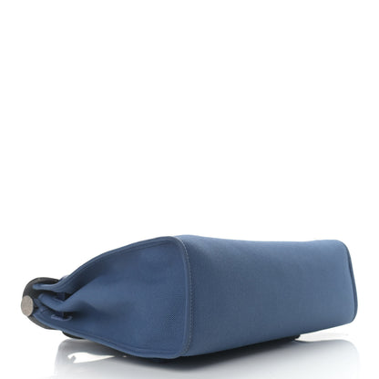 Hermes Vache Hunter Toile Herbag Zip 31 PM Bleu Brighton Bleu Saphir 5 of 22
