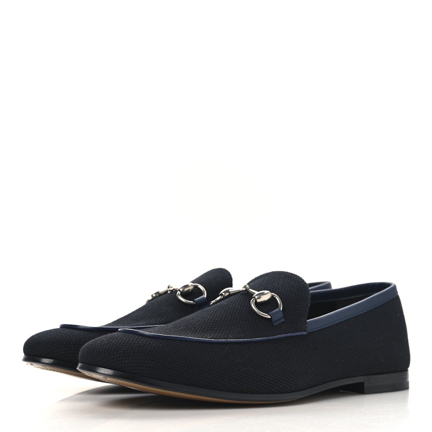 Canvas Horsebit Mens Jordaan Loafers 9 Black Blue Agata