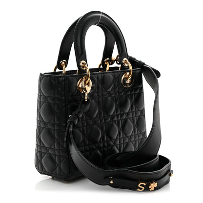 Christian Dior Lambskin Cannage Small My ABCDior Lady Dior Black 3 of 11