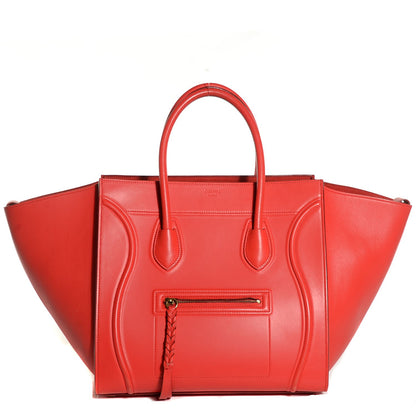 Celine Smooth Calfskin Medium Phantom Luggage Vermillion 1 of 8