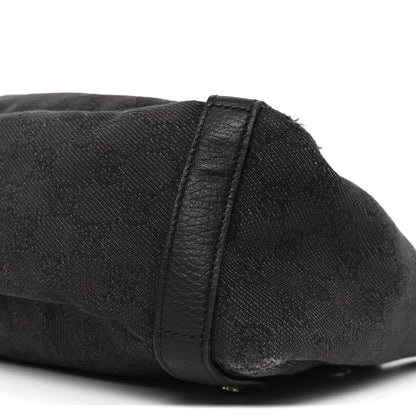 Gucci Monogram Denim Medium Abbey Shoulder Bag Black 10 of 10