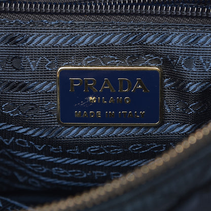 Prada Nylon Tessuto Impuntu Quilted Flap Shoulder Bag Navy 6 of 9
