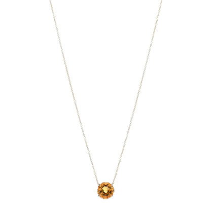 Tiffany 18K Yellow Gold Citrine Sparklers Round Pendant Necklace 1 of 4