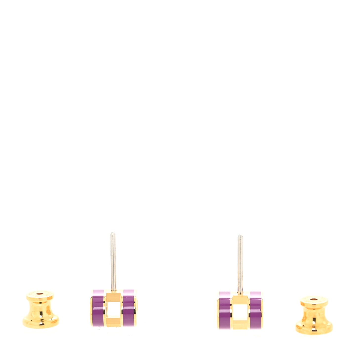 Gold Lacquered Mini Pop H Earrings Anemone