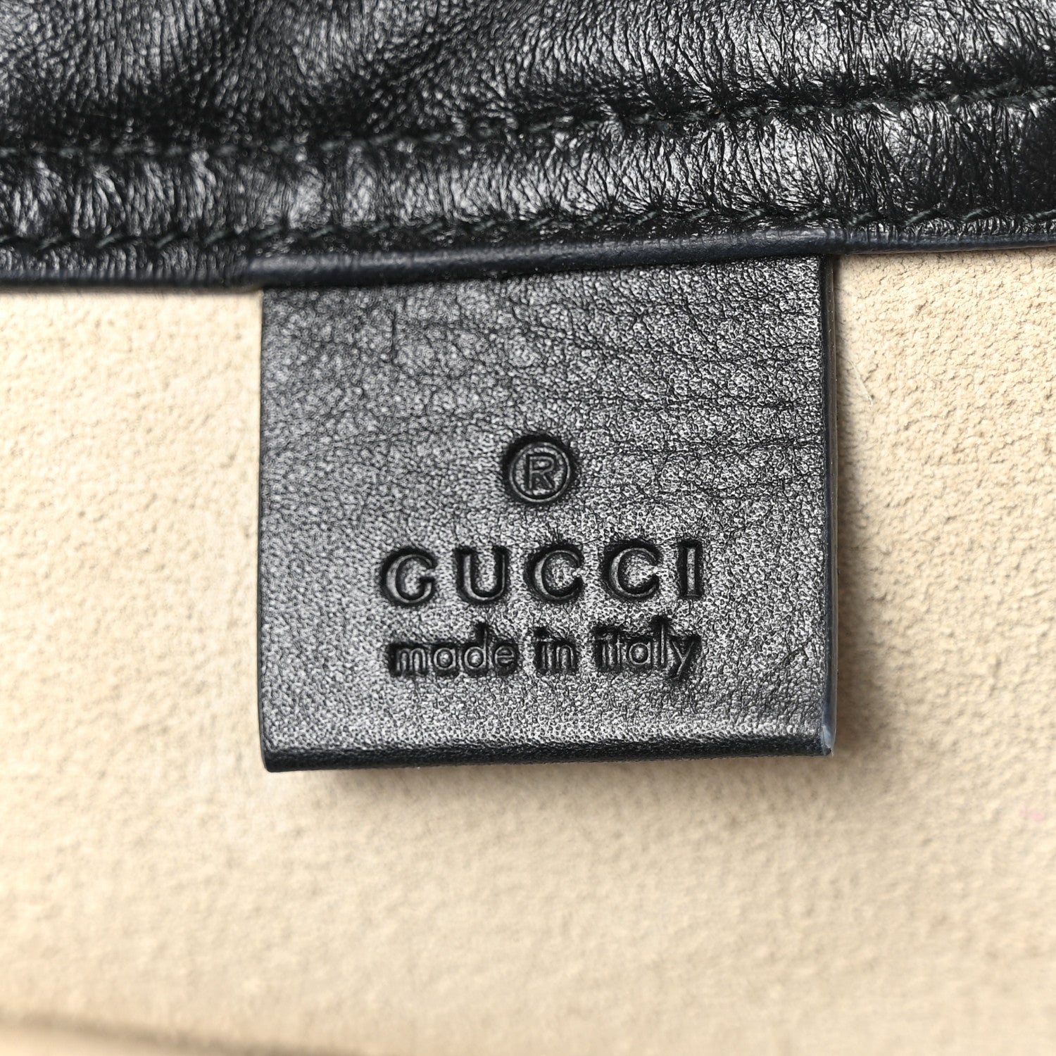 Gucci Calfskin Logo Drawstring Backpack Mystic White 6 of 10