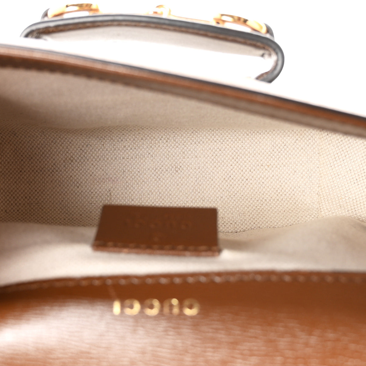 Gucci GG Supreme Monogram Web Mini Horsebit 1955 Shoulder Bag Beige Brown Sugar 5 of 11