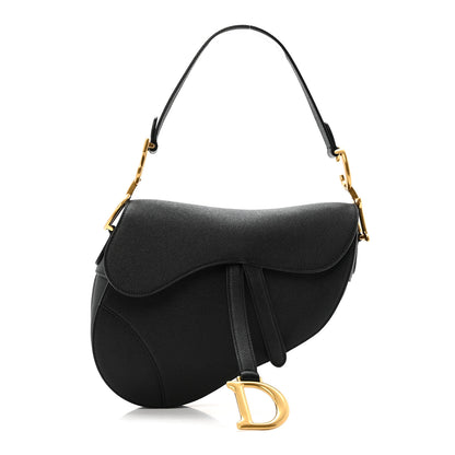Christian Dior Grained Calfskin Saddle Bag Black 1 of 12