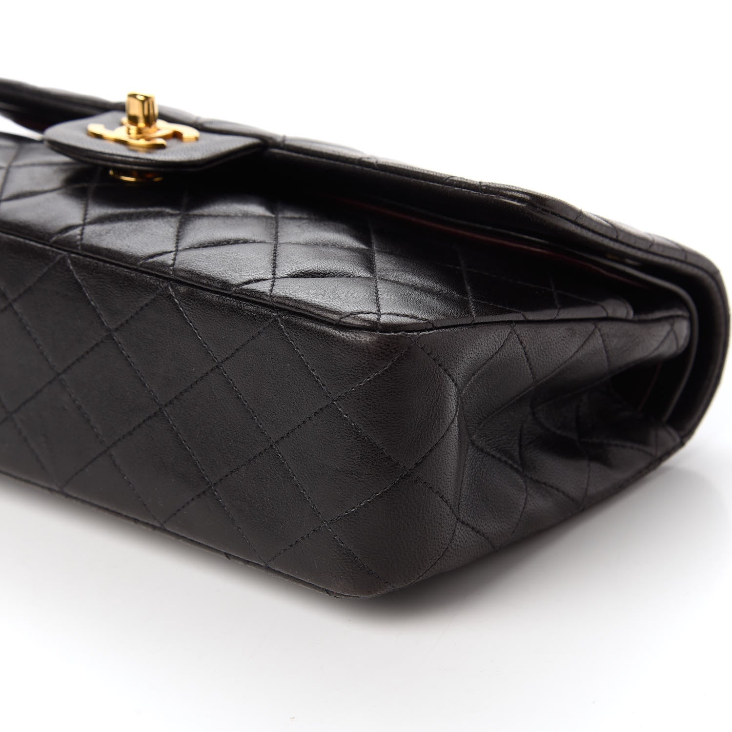 Chanel Lambskin Quilted Medium Double Flap Black 7 of 10