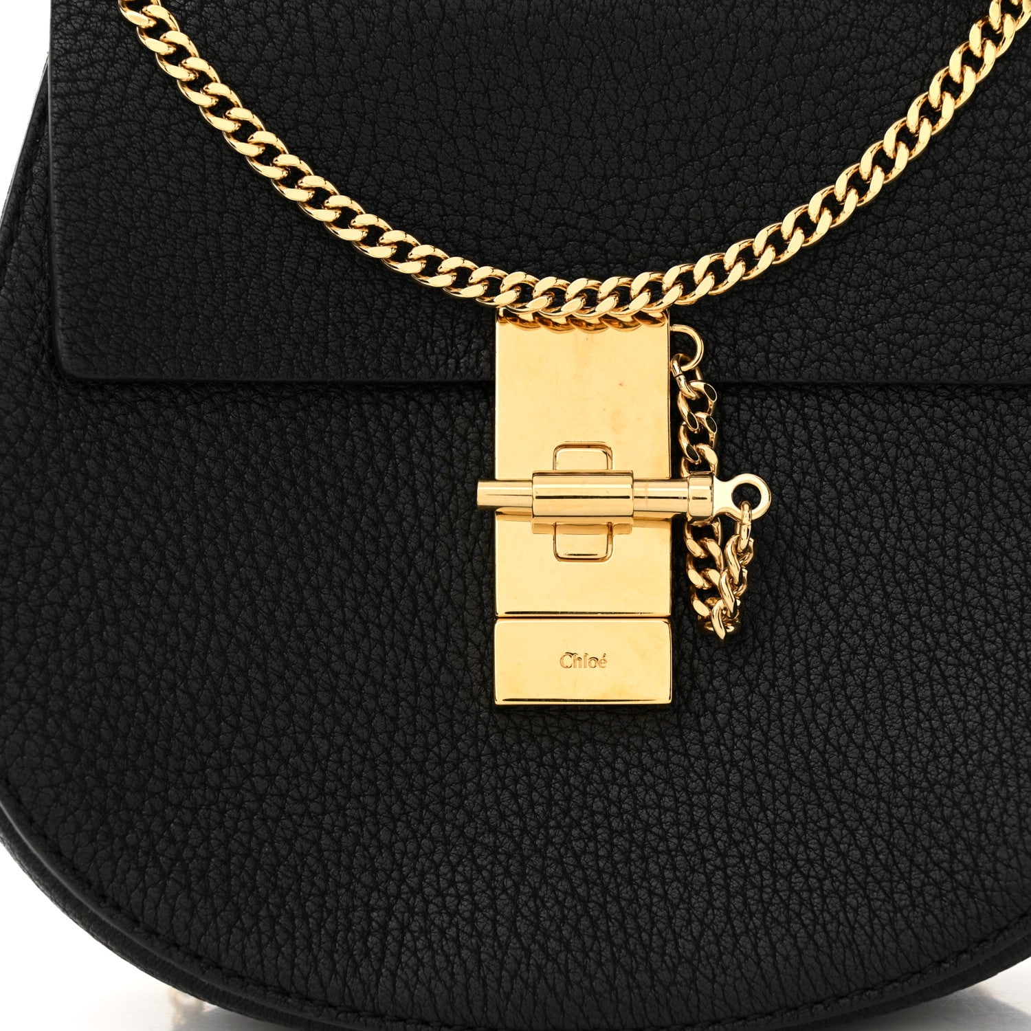 Chloe Grained Lambskin Mini Drew Shoulder Bag Black 7 of 11