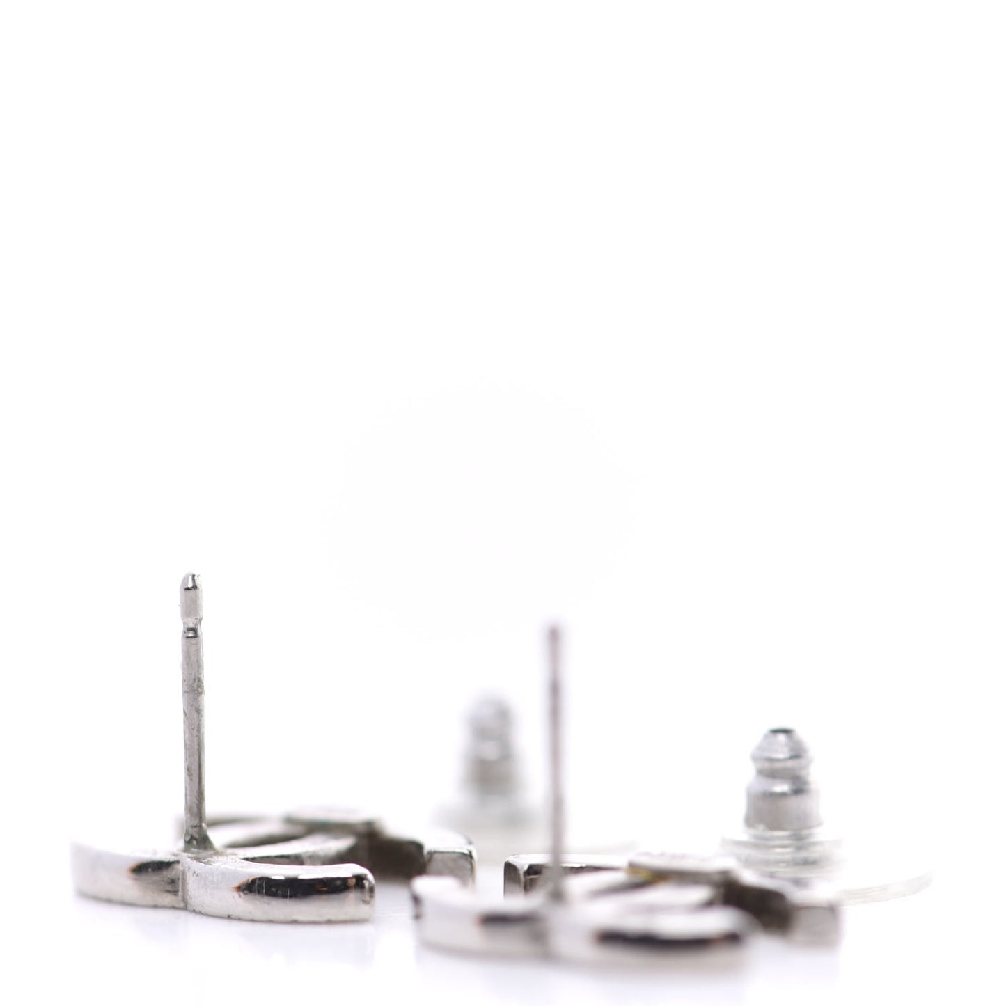 Crystal CC Earrings Silver